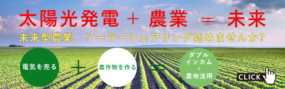 未来型農業 ソーラーシェアリング