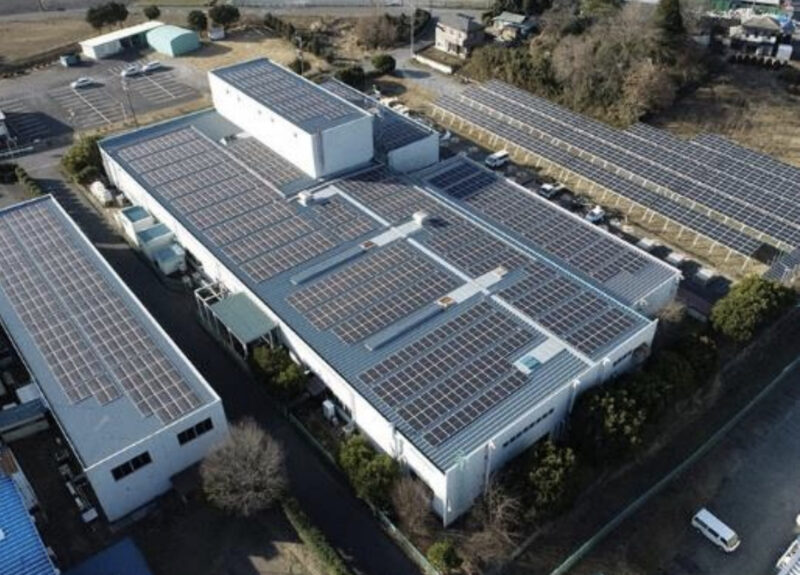 金属材料加工工場に設置した太陽光発電システム