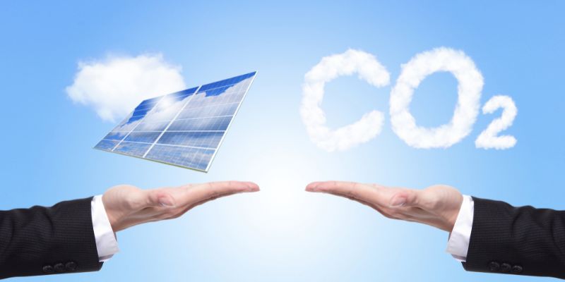 CO2と太陽光パネル