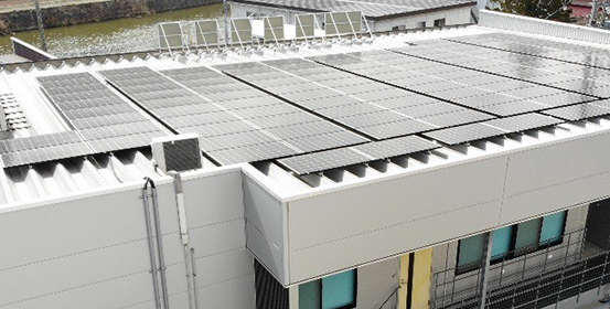 屋根への太陽光発電設置イメージ